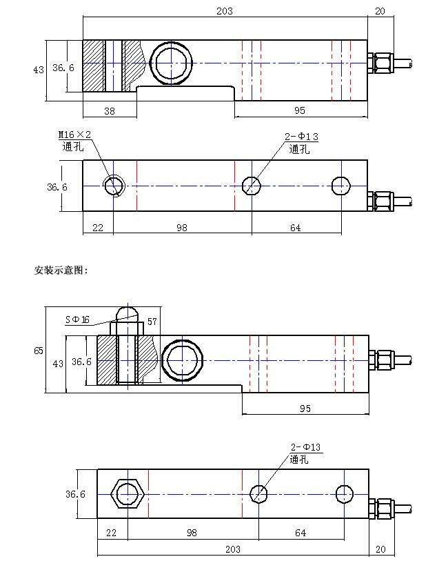 剪切梁称重传感器FC-2138价格