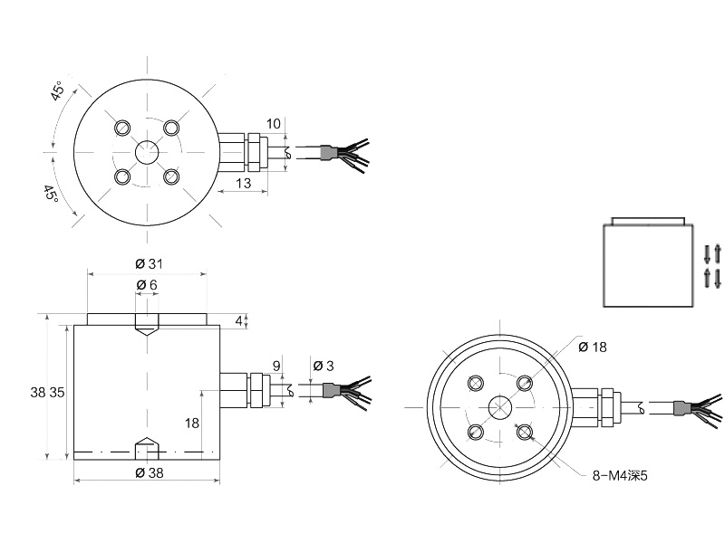 微型拉力传感器FCW-2638价格