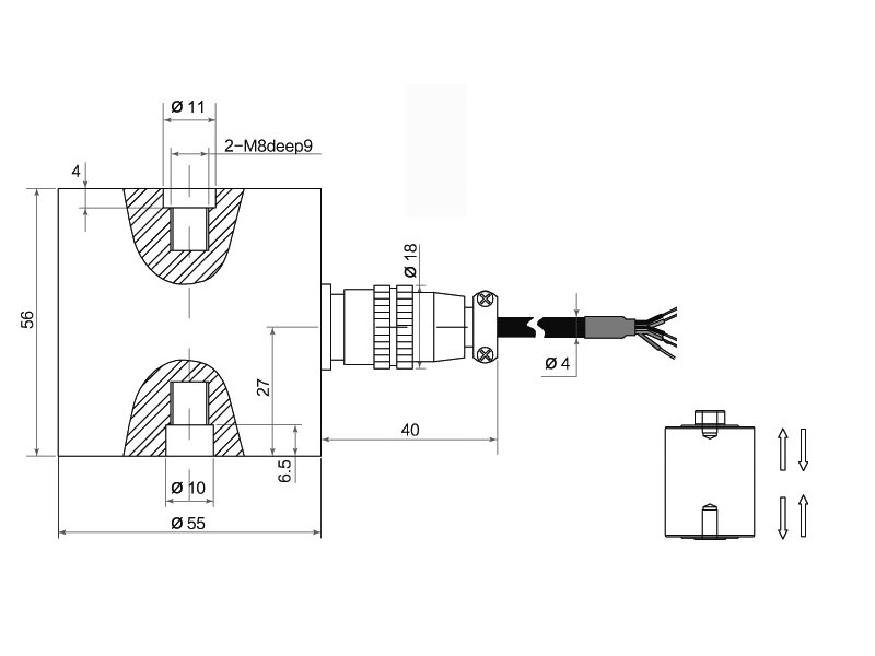 微型拉力传感器FCW-2655价格