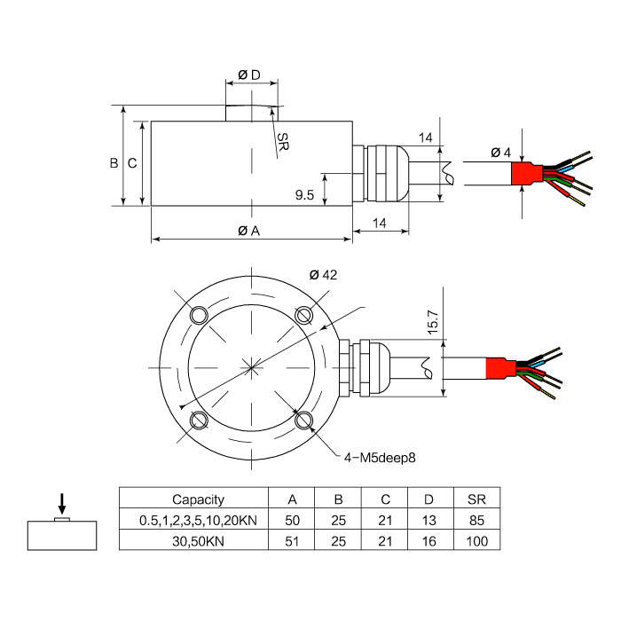 微型压式传感器FCW-2550公司